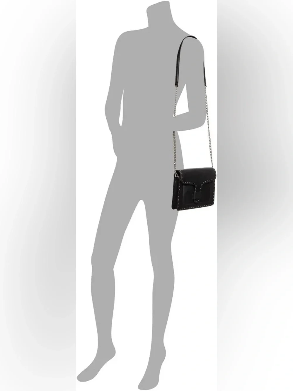 Rebecca Minkoff Midnighter Leather Crossbody Bag with chain